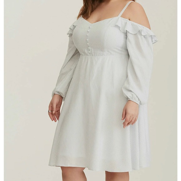 Torrid Ruffled Off-Shoulder Dress - Picture 1 of 2